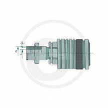 Obrázek k výrobku 27954 - Rychlospojka-samice s přepážkou M18x1,5 - vnější závit