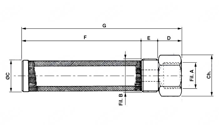 Obrázek k výrobku 33531 - Sací filtr pro štípačky 1/2", 250/270 µm, 205 mm