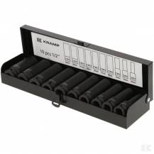 Obrázek k výrobku 33150 - Sada dlouhých rázových nástrčných klíčů 1/2", 10 dílů