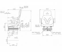 Obrázek k výrobku 59462 - Sedačka do traktoru TOP (mechanické odpružení)