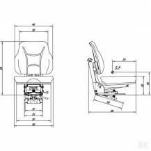 Obrázek k výrobku 108609 - Sedadlo PVC, mechanicky odpružené