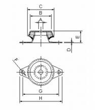 Obrázek k výrobku 56146 - silentblok 100x30mm 214Kg