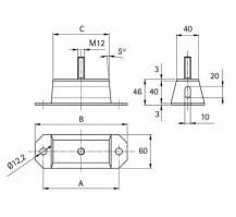 Obrázek k výrobku 56150 - silentblok 115x46mm 500Kg