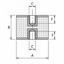 Obrázek k výrobku 56077 - silentblok 15x15 M4