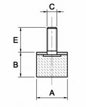 Obrázek k výrobku 56090 - silentblok 15x15 M4