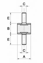 Obrázek k výrobku 56069 - Silentblok 75x25 M12