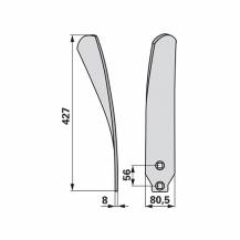 Obrázek k výrobku 24352 - Skluz 80 mm - levý