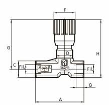 Obrázek k výrobku 33241 - škrtící ventil 3/8"