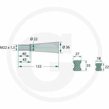 Obrázek k výrobku 75657 - Špice čelního nakladače 1100 mm