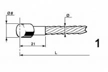 Obrázek k výrobku 58006 - Spojkové lanko 3 mm, 2000 mm