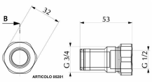 Obrázek k výrobku 55027 - Spojovací průchodka pro Walvoil SD11 (1/2")