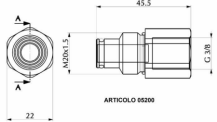 Obrázek k výrobku 55029 - Spojovací průchodka pro Walvoil SD5 (3/8")