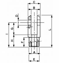 Obrázek k výrobku 57539 - Spojovací vidlice M12, 62 mm