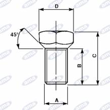 Obrázek k výrobku 10094 - Šroub kola M20X1.5 mm