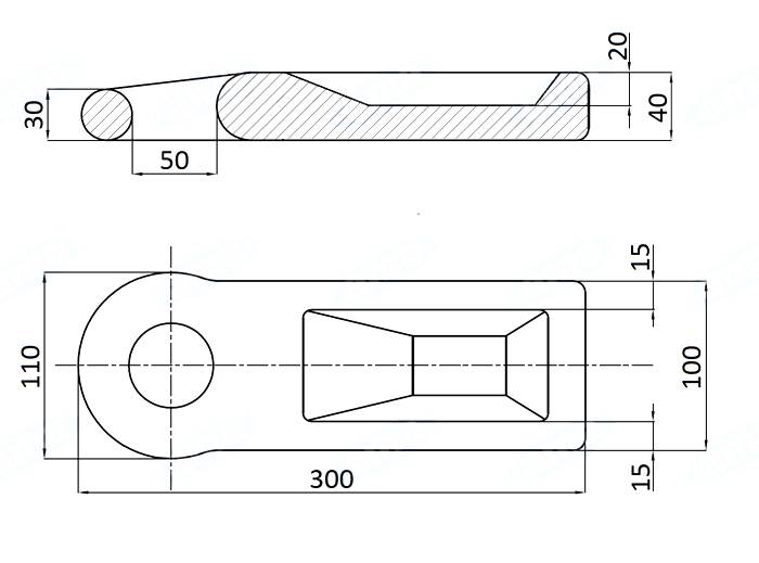 Obrázek k výrobku 23590 - Tažné oko pevné 20000kg