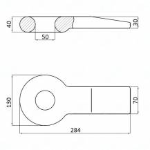 Obrázek k výrobku 55488 - Tažné oko pevné 50mm, 25t