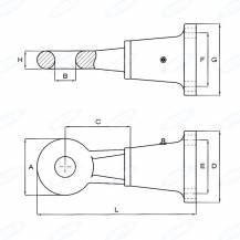 Obrázek k výrobku 56274 - Tažné oko s přírubou cat. F3 - homologace