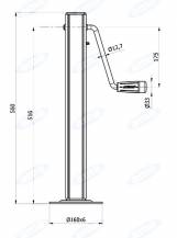 Obrázek k výrobku 60043 - Teleskopická noha Simol s boční klikou 800 kg