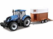 Obrázek k výrobku 78527 - Traktor New Holland T7.315 s přívěsem na koně