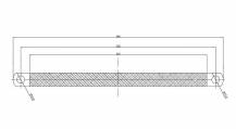 Obrázek k výrobku 61569 - Ukostřovací pásek 320 mm/50 mm²/díra 12,5/12,5 mm