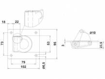 Obrázek k výrobku 58301 - Upínací oko do podlahy 95x102 mm