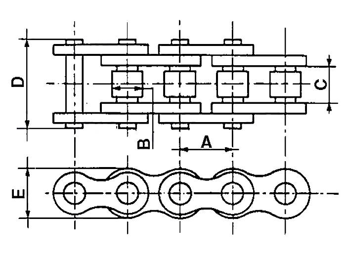 Obrázek k výrobku 28443 - Válečkový řetěz AMA ASA120H ISO 606 / 5 m