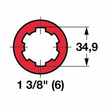 Obrázek k výrobku 35272 - Vnější vidlice Power Drive AGCC P580 1 3/8-6 80° 36.10.330M