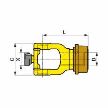 Obrázek k výrobku 33066 - Vnější vidlice Power Drive ASG P580 1 3/4-20 36.84.316M