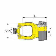 Obrázek k výrobku 33045 - Vnější vidlice Power Drive QSG P480 1 3/4-20 35.84.312M