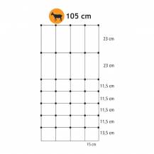 Obrázek k výrobku 35488 - Vodivá síť pro kozy, výška 105 cm, délka 50 m, 1hrot