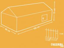 Obrázek k výrobku 125995 - Výběh pro hlodavce s podhrabovou zábranou KERBL 81712, 180x90x75 cm