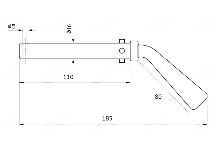 Obrázek k výrobku 23341 - zajišťovací čep přední/zadní koule 78 mm/10.000 kg