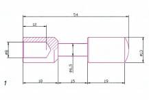 Obrázek k výrobku 10468 - ZAJIŠŤOVACÍ KOLÍK S PRUŽINOU 54 MM