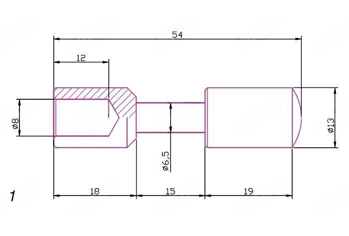 Obrázek k výrobku 36915 - ZAJIŠŤOVACÍ KOLÍK S PRUŽINOU 54 MM