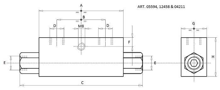 Specifikace - Zámek hydrauliky 1,4" - 1/4"