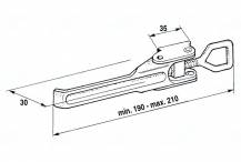 Obrázek k výrobku 1602 - Zavírání postranice stavitelné 190 - 210 mm