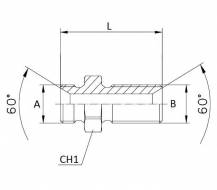 Obrázek k výrobku 58950 - Závitová redukce BSP - BSP 1/2"x 1/2" s maticí