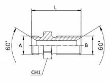 Obrázek k výrobku 58951 - Závitová redukce BSP - BSP 3/4" x 3/4" s maticí