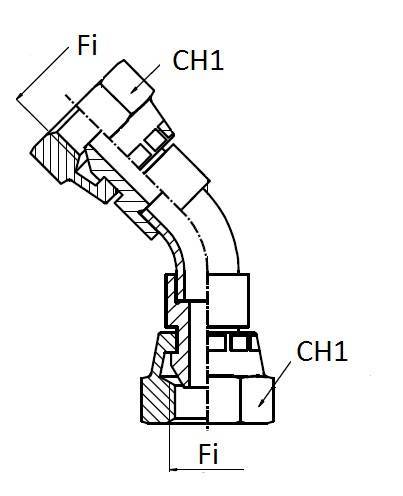 Specifikace - Závitová redukce BSP samice/samice 45° 1/2" / 1/2"