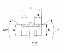 Obrázek k výrobku 58879 - závitový adaptér BSP x BSP 1/2" / 1/2" NPT / 41 mm