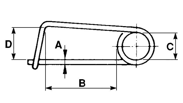 Obrázek k výrobku 26001 - závlačka dvojitá 4x100 mm