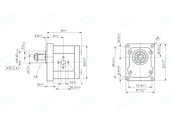 Obrázek k výrobku 35710 - Zubové čerpadlo Rexroth GR2,8 ccm, pravotočivé