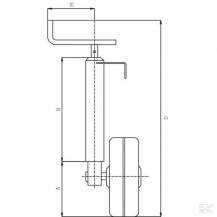 Obrázek k výrobku 32616 - Zvedák kola poloautomatický 275x70 mm