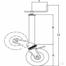 Obrázek k výrobku 32616 - Zvedák kola poloautomatický 275x70 mm